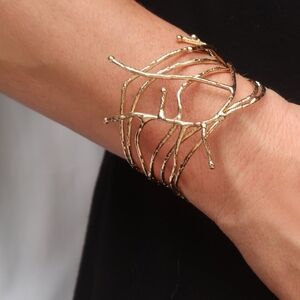 The Hope Bracelet Brass Goldtone Plating Adjustable by Patricia HEATON